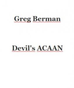 Devils Acaan by Greg Berman