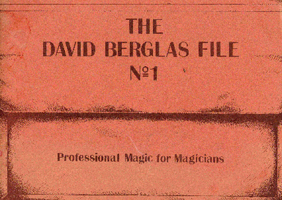 The David Berglas File 1 by Peter Warlock